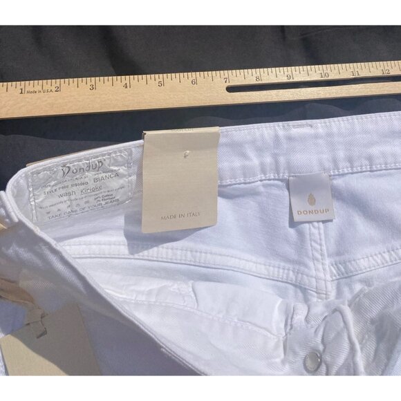 Dondup High Rise Slim Boot Cut White Wash‎ Women's Jeans 31 NWT - Picture 4 of 4